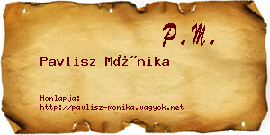 Pavlisz Mónika névjegykártya
